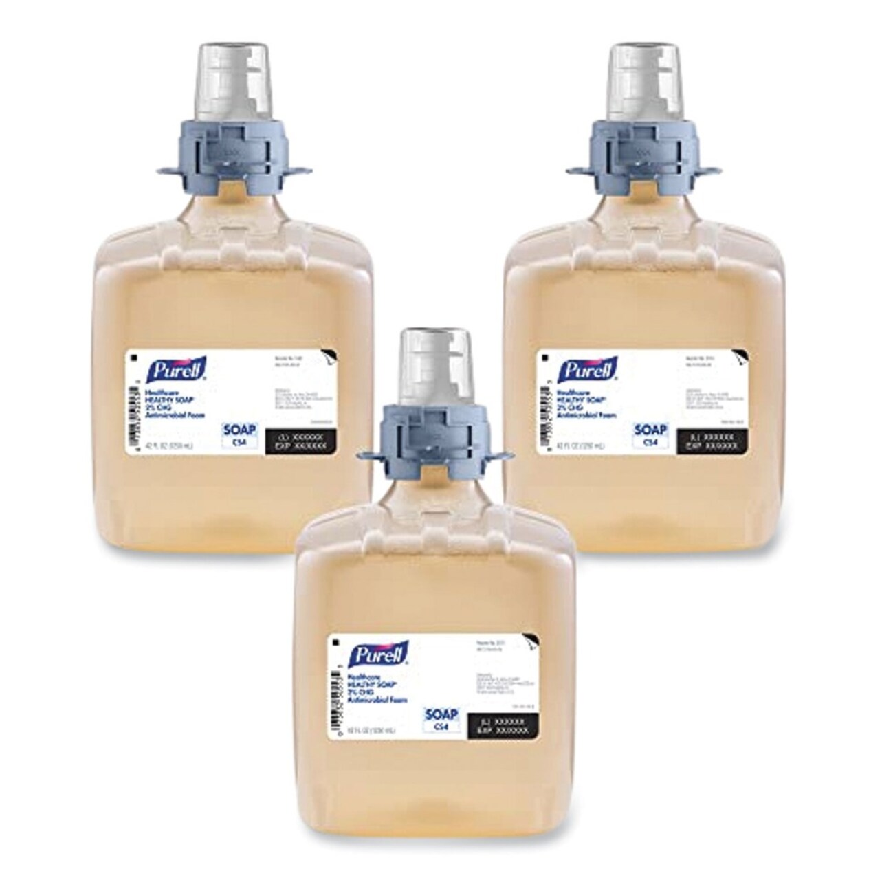 PURELL 1250 ml Fragrance-Free Healthcare HEALTHY SOAP 2% CHG Antimicrobial Foam for CS4 Dispensers (3/Carton)